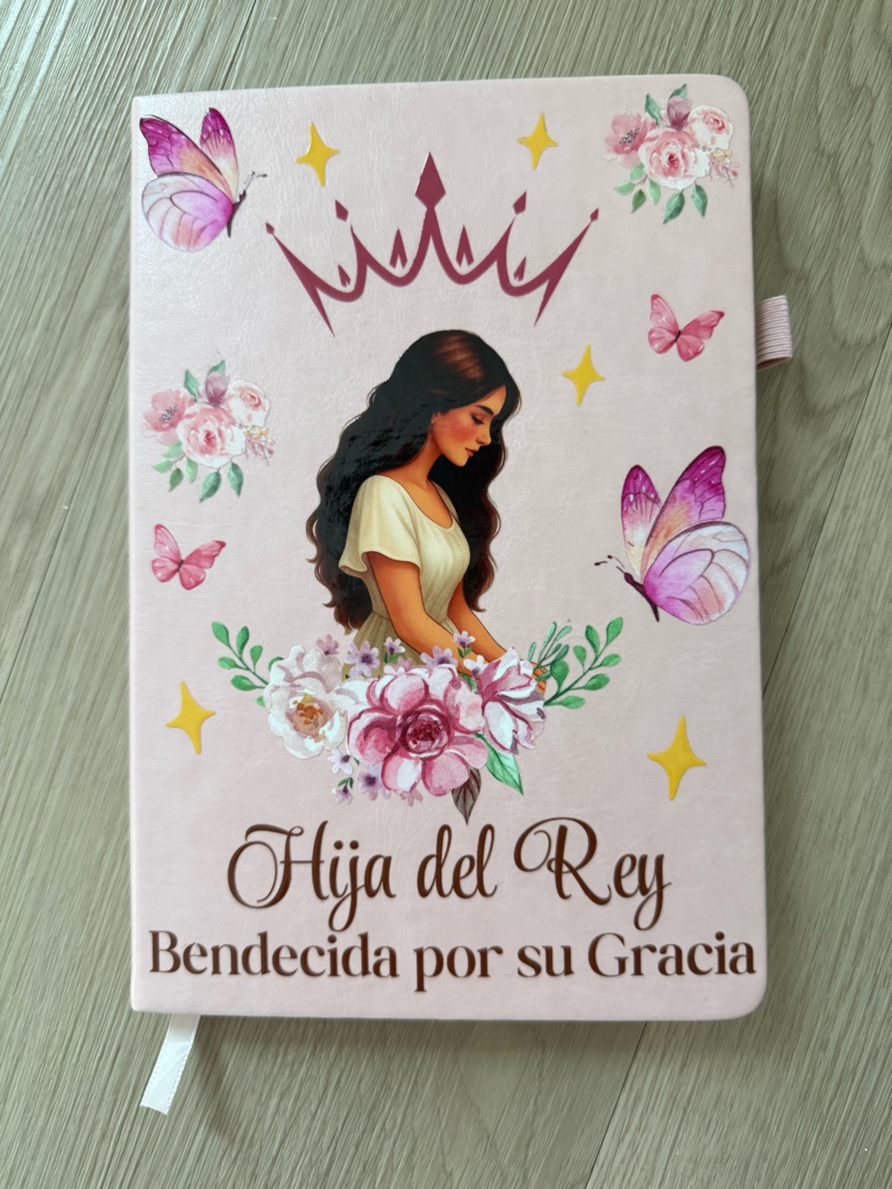 Hija del Rey Pink Floral Butterfly Journal